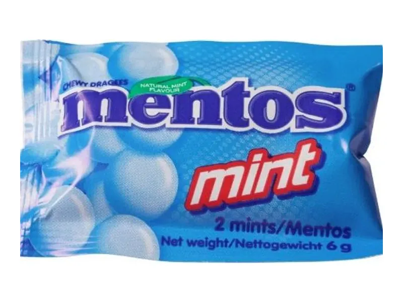 Mentos Mints Duo (6 g) – Zwei Mentos Mint im Tütchen – auch mit Vereinslogo möglich