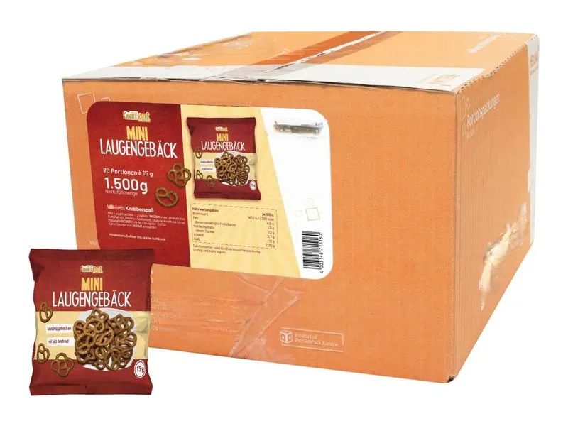 Mini-Brezeln (15 g) – Verpackungseinheit 1,05 kg-Karton