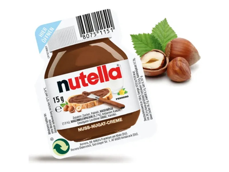 Nutella 15 g Päckchen – Ferrero Nutella, der beliebte Brotaufstrich im praktischen Portionspäckchen